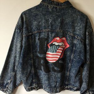 The Rolling Stones Shrunk Denim Trucker Jacket (M)